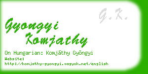 gyongyi komjathy business card